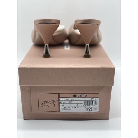 Miu Miu Nude Satin Slides sz. 36 eu (6 us) - Picture 5 of 6